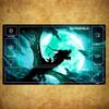 Moon Night Black Dragon Magic Card Battle Mat TCG Playmat Anti-Slip Base Gathering Gaming Mat Board Game Mat for TCG