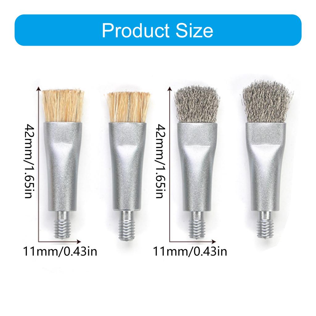 4 шт. Антистатические сменные головки для щеток для удаления клея с материнской платы телефона, микросхем, инструменты для чистки печатных плат с проволокой и щетиной