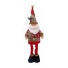 Christmas Gnome Plush Doll Retractable Legs Santa Claus Snowman Elk Ornament Adjustable Standing Figurine Decoration