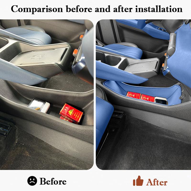 Для BYD Seagull Dolphin Mini Surf Центральная консоль Нижний органайзер Нижняя кожаная защитная накладка Коврик Хранение в салоне автомобиля