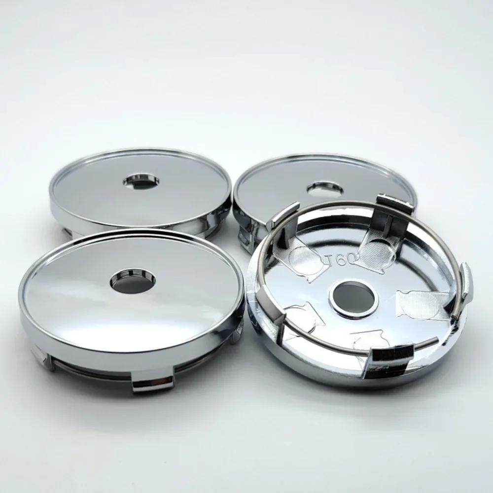 4pcs ABS 60mm Universal Blank Car Wheel Center Caps Hub Rim Hubcaps Cover No Badge Logo Styling Accessories for DS BMW VW Dacia up2