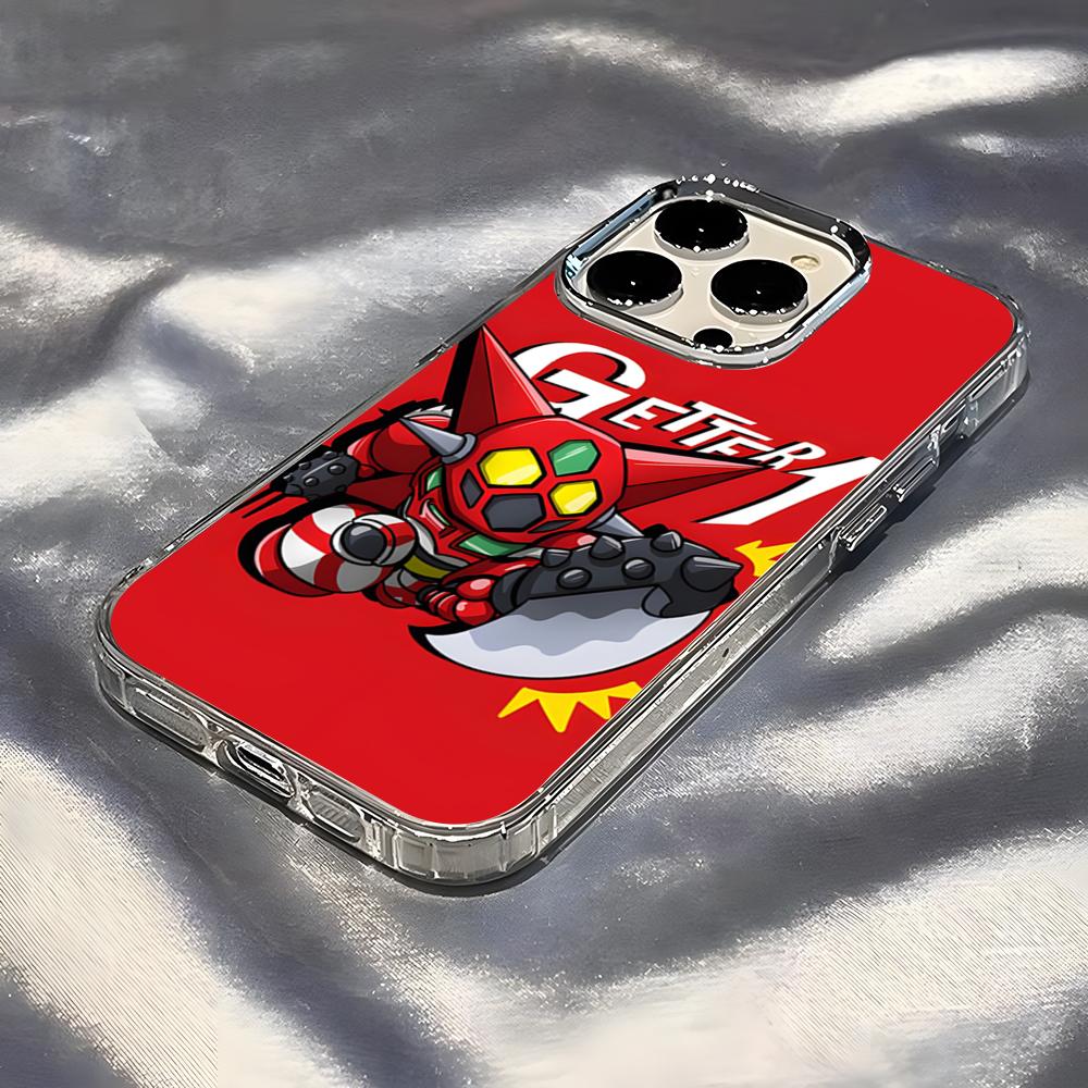 Чехол для телефона Getter Robo для iPhone 17 Pro Max 16 15 14 Pro Max iPhone 13 Pro Max 11 Plus Прозрачная крышка