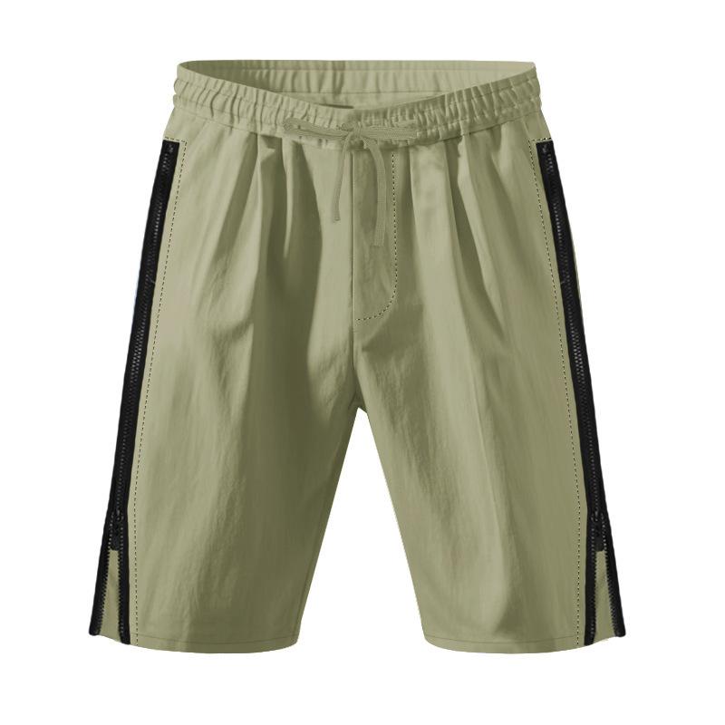 Летние мужские шорты хип-хоп с боковой молнией, повседневные, свободные, спортивные, пляжные, пятиточечные, мужская одежда