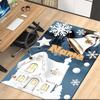 Custom Name Christmas Printed Carpet, for Office Chair Living Room Bedroom Kitchen Room Decor Gifts.