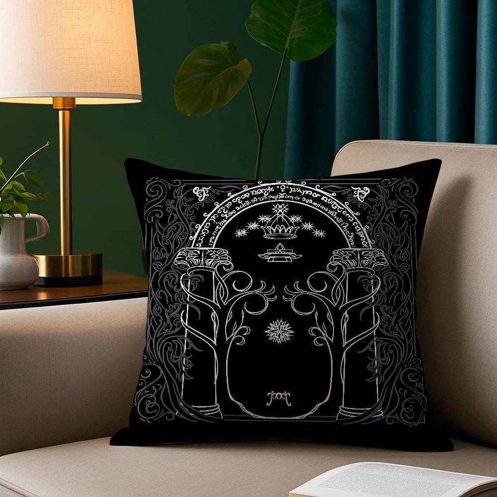 Film LLord of RRings Pillow Case Plush Fabric Soft Pillowcase Double Sided Print Sofa Cushion Cover Throw