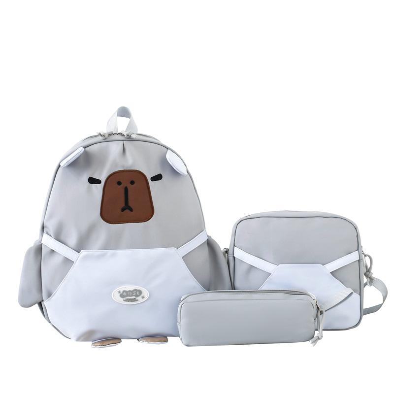Cute Capybara Handbag for Primary and Secondary Schools Korean Style Junior High School Students Tutoring Bag Backpack