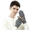 Thickening Fingerless Flip Gloves Wool Knitted Finger Free Gloves  For Men Women Unisex