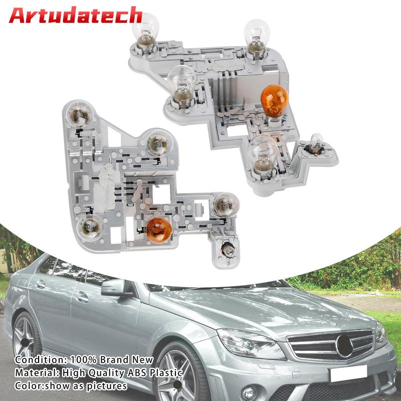 Artudatech Left/Right Tail Lamp Bulb Holder with Bulbs For Mercedes W204 C-Class 2007-2010 Car Accessories 2008 2009