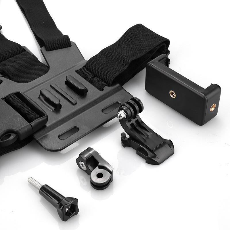 Wearable Chest Phone Mount Adjustable Elastic Straps POV Shooting Holder for Vlogging Fitness Training Running Outdoor Sports