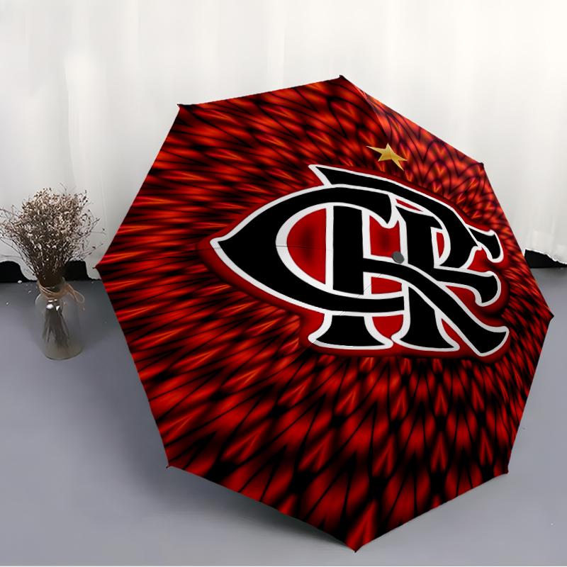 Складной зонт с принтом Clube de Regatas do Flamengo, для улицы, отдыха и путешествий, прочная ткань зонта, подарок на день рождения и праздник