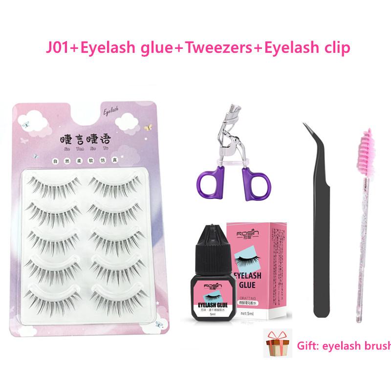 5 пар накладных ресниц в естественном стиле, подходят для начинающих. Наращивание ресниц. Отдельные ресницы. Специальный набор инструментов для наклеивания накладных ресниц.