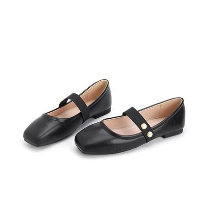 Весна Осень Женские Балетки Бренд Элегантные Офисные Женские Туфли Мэри Джейн Плоские Мягкие Черные Красные Большой Размер 43