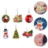 Christmas Accessories 6 Pairs Xmas Designed Earrings Pendant Eardrops Creative Xmas Ear Jewelry