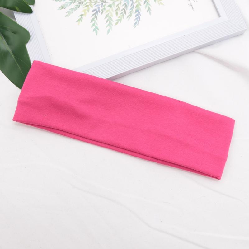 Хлопковые однотонные спортивные повязки на голову для спортзала, бега, йоги, повязки для волос от пота, высокоэластичные, для макияжа, женские, для тенниса, аксессуары для волос