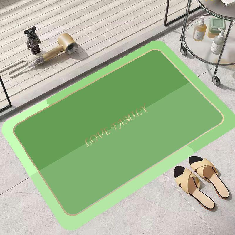 Bathroom Floor Mat Diatom Mud Absorbent Mat Quick Drying Bathroom Non-slip Mat Foot Mat Bathroom Toilet Carpet Door Mat