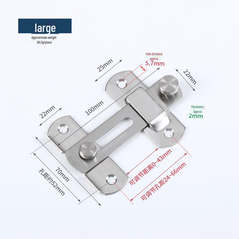 Защелка из нержавеющей стали для раздвижных дверей для клеток домашних животных и промышленных замков