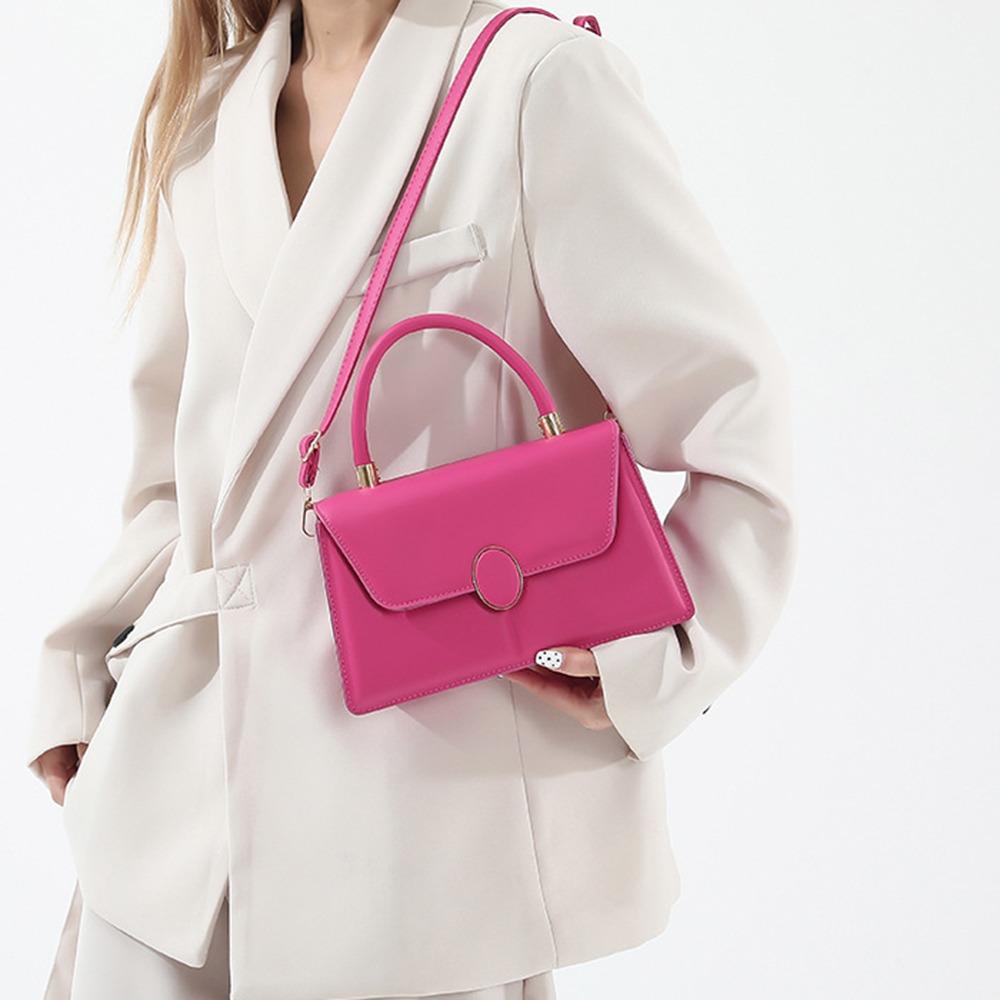Korean Style Crossbody Messenger Bags PU Leather Retro Crossbody Bag Square Shoulder Bag Girls