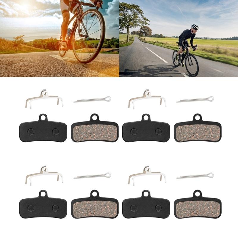 4Pair SemiMetallic Bicycles Bikes Disc Brake Pad Universals Mountain Bikes Brake Pad Replacement Cyclings Brake Pad