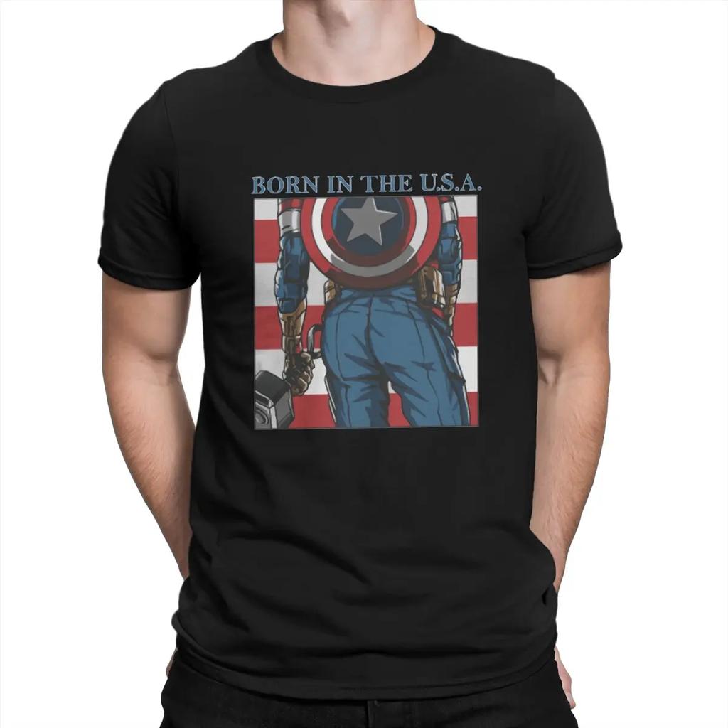 Оригинальная футболка Captain America в стиле хип-хоп на день рождения, повседневная футболка из фильма для мужчин и женщин, свободный рукав, свободный крой, большие размеры