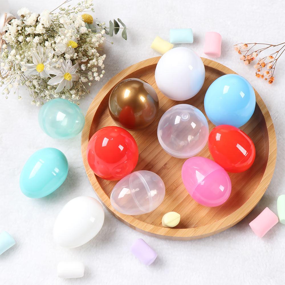 1pcs Games Crafts Hollow Decoration Add Treats Easter Eggs Plastic Fillable Egg Party Decor