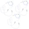 3Set Mobile Phone Air Conduit Earphone Headphone Headset Line Control Type Equipment