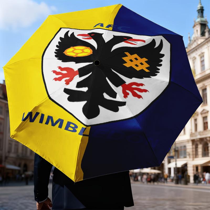 1PC Afc Crest Printed Umbrella Folding umbrella, automatic umbrella 8-Frame for Travel, camping Fan gifts Christmas Gifts