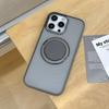 For iPhone 16 Pro Max Magnetic Case Rotating Kickstand Ripple Texture TPU + PC Phone Cover