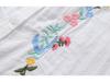 2026 Women's Floral Embroidery White Cotton Long-Sleeve Slimming Shirt