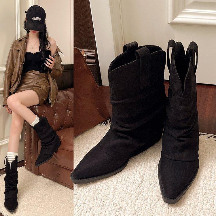 Loose Women's Models Are Not Tired Feet Soft Elastic Soles Warmth and Increase the Height of the Comfortable and Fashionable Versatile Martin Boots