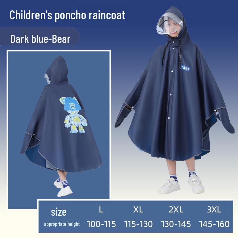 Мультяшный дождевик для студентов: Водонепроницаемый чехол для велосипеда и школьной сумки для мальчиков и девочек