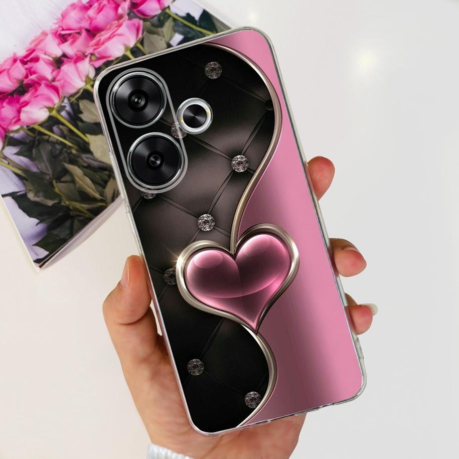 For Xiaomi Poco F6 Case Popular Butterfly Flower Soft Clear Silicone TPU Back Cover For Xiaomi Poco F6 5G F 6 PocoF6 Phone Cases