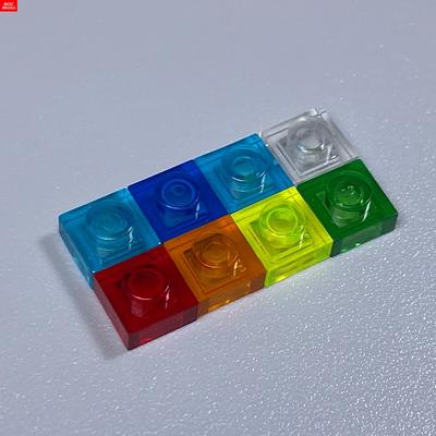 Нетоксичные 50 шт. Moc Кирпичики 3024 Прозрачный Белый Синий Пластина 1X1 DIY Аксессуары Образовательные Строительные Блоки Фигурка Подарок для Детей