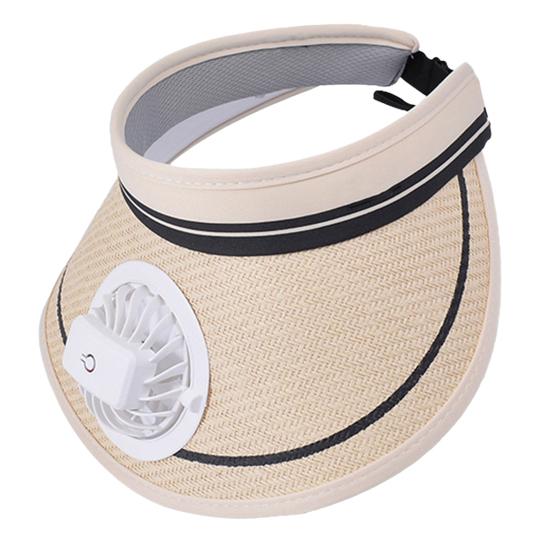 Солнцезащитная шляпа с охлаждающим вентилятором и регулируемыми ремешками, перезаряжаемая от USB батарея, широкие поля для защиты от УФ-лучей, пляжная шляпа