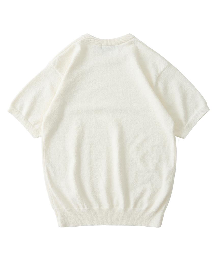 ANALOG MOOD Airy Cooling Round Short Sleeve Knit (Ivory)