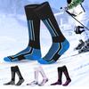 1 Pair Ski Socks Knee High Stretchy Moisture Wicking Terry Thickened Quick Drying Winter Thermal Kids Girls Boys Snowboarding Climbing