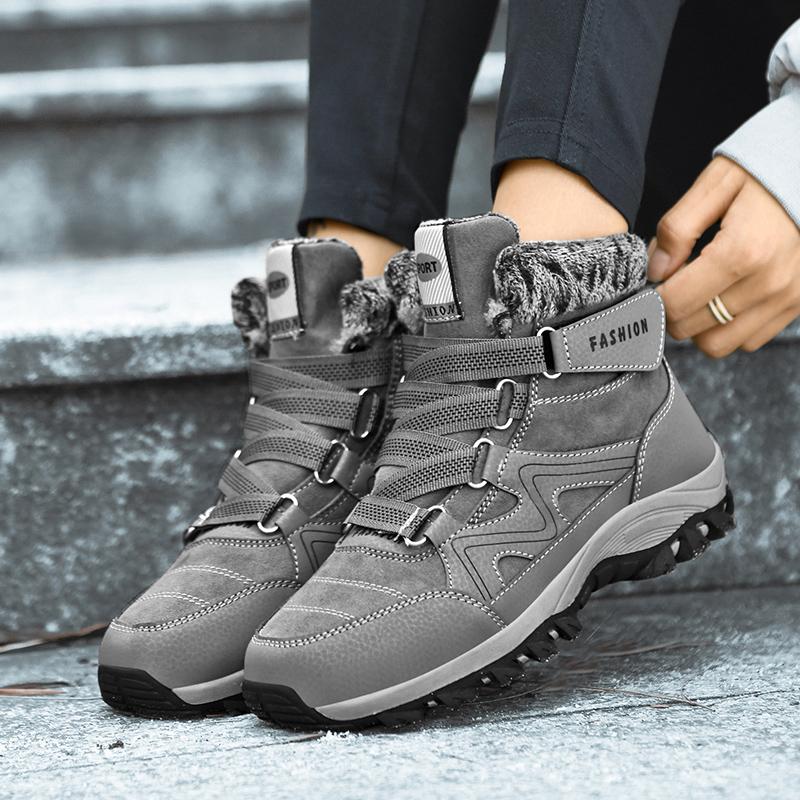 Зимние мужские и женские ботинки. Водонепроницаемые уличные зимние ботильоны. Обувь с высоким берцем.