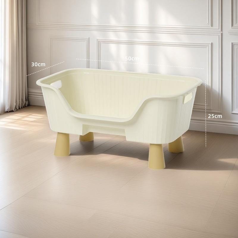 Простой полузакрытый лоток для кошачьего туалета большой вместимости с защитой от брызг и увеличенной высотой, уборочный таз, товары для питомцев