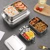 Ланч-бокс из нержавеющей стали, штабелируемый контейнер для бенто для супа, салата, остатков еды, портативный многоразовый контейнер для приготовления еды для дома, работы, путешествий, улицы