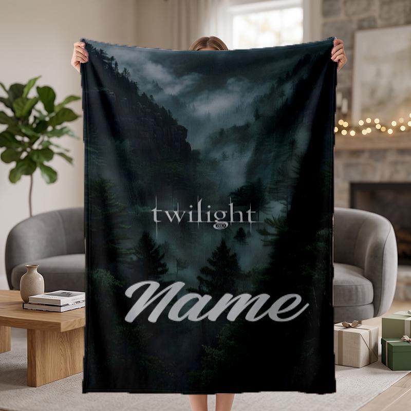 Twilight Custom Flannel Blankets Soft Warm Cozy Throws for Home Decor Holiday Gifts