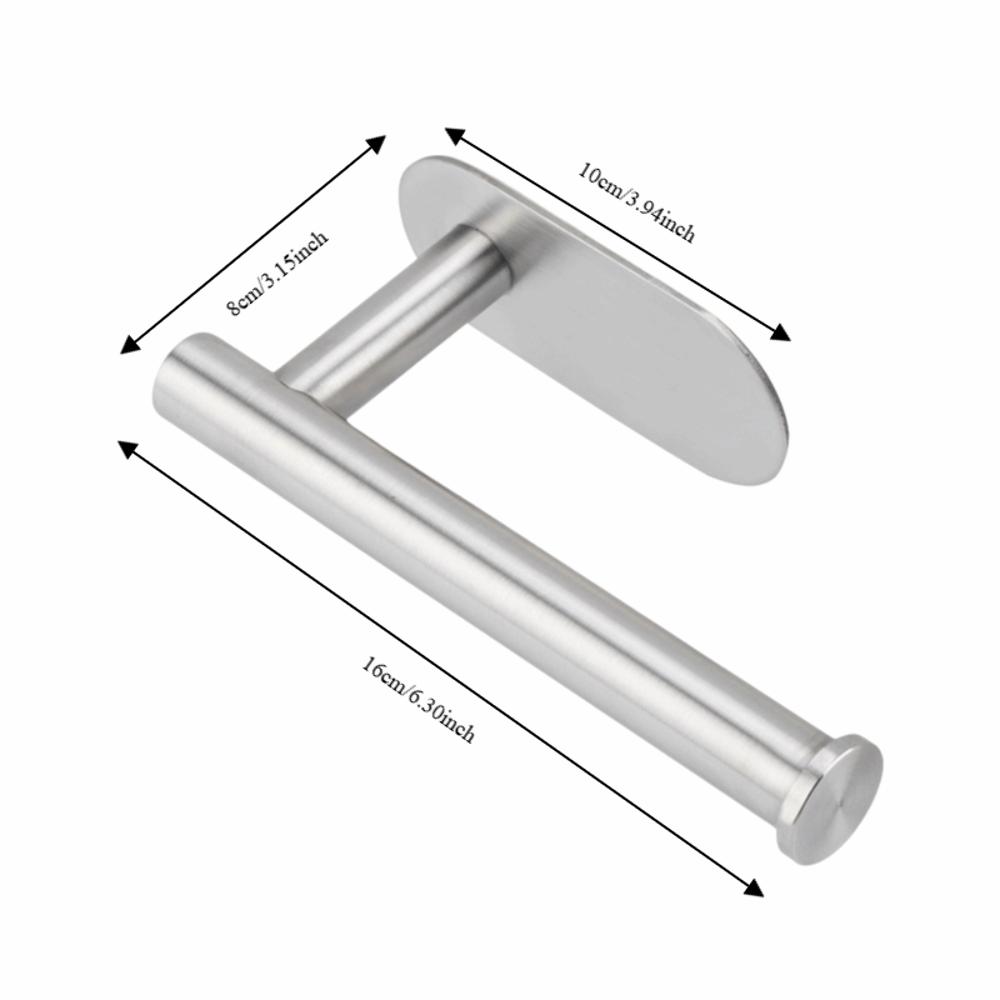 Wall Mount Tissue Roll Rack Silver Paper Roll Holder Durable Paper Roll Rack Space Saving