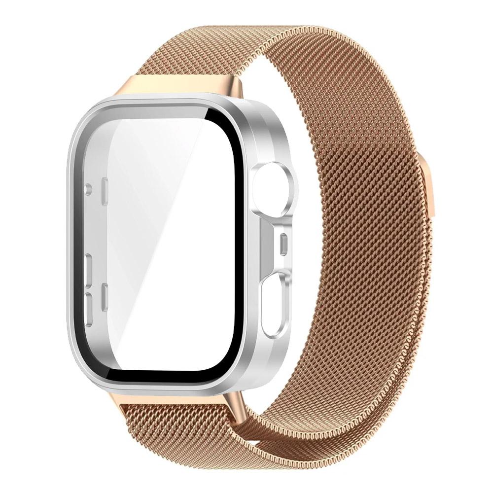 Чехол для ПК + Металлический миланский ремешок для Huawei Watch Fit 3/4/4 Pro Защитный бампер для экрана Удобный ремешок для Huawei Watch Fit 4 Pro
