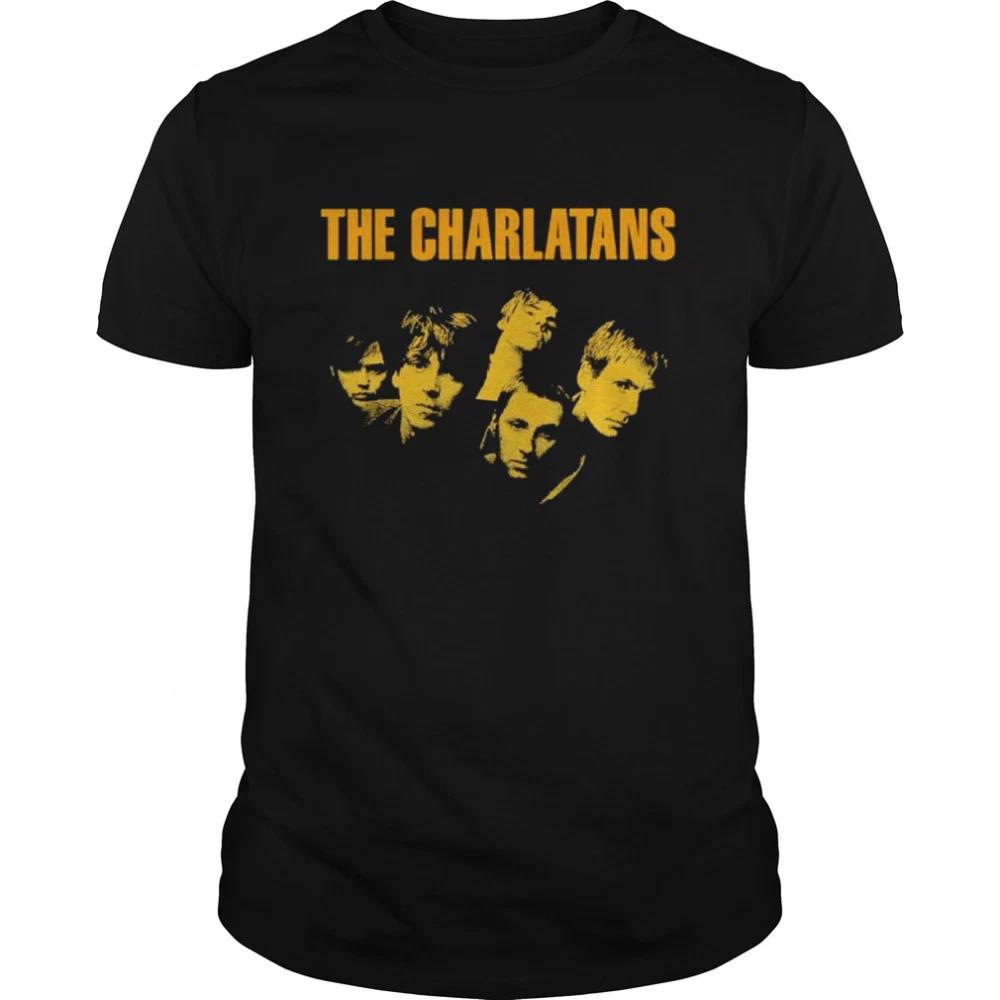 Черная футболка унисекс с изображением рок-группы The Charlatans Все размеры 2F534