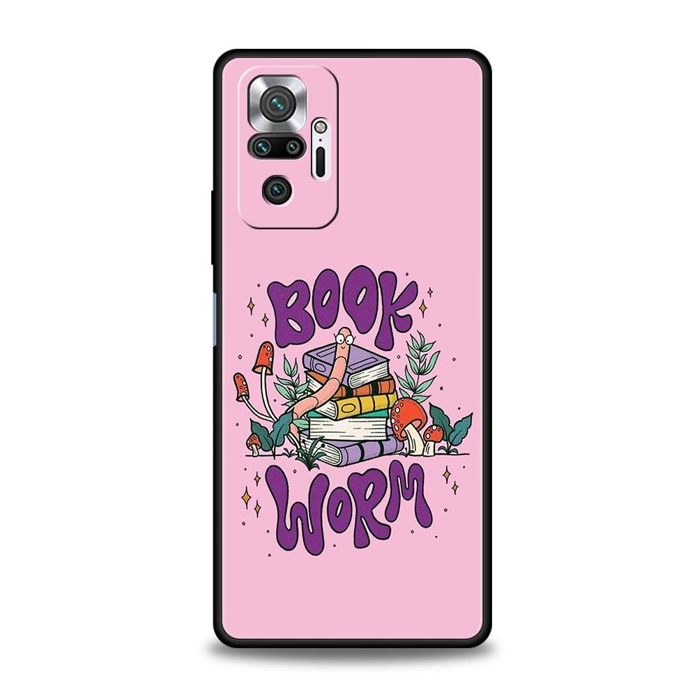 Забавные книжные черви Чехол для телефона для Xiaomi Redmi Note 14 13 12 Pro Plus 5G 9S 9 10 11 4G 14C 13C 12C 10C 9C 9A Мягкий чехол