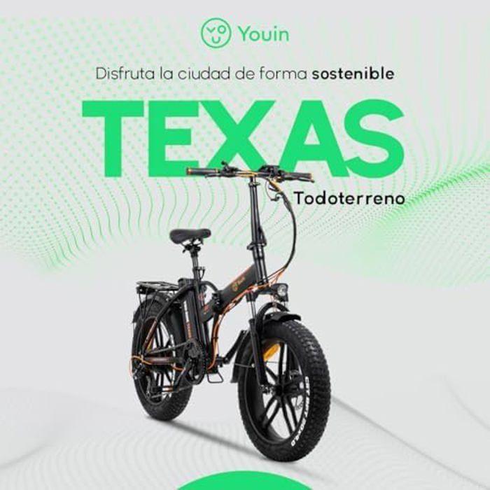Vélo Électrique Pliable - YOUIN - Youin Texas - Moteur 250 W - Vitesse 25 Km/h - Autonomie 45 Km