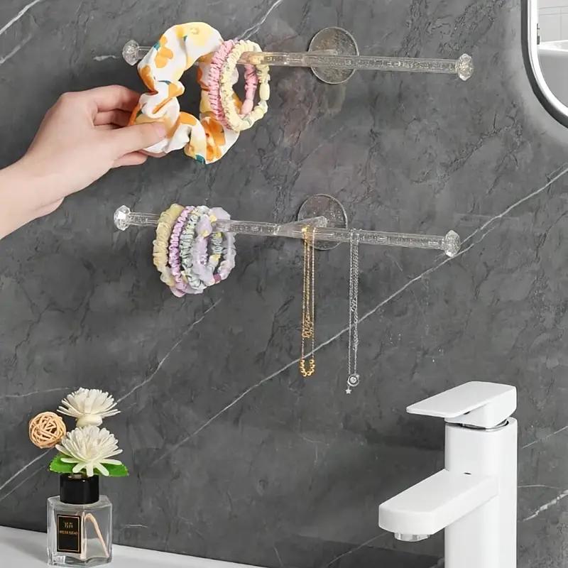 1 шт. Прозрачный многоцелевой крючок Туалетный столик Аксессуары для обруча для волос Подвеска для мелких предметов Бытовой бесшовный многофункциональный крючок