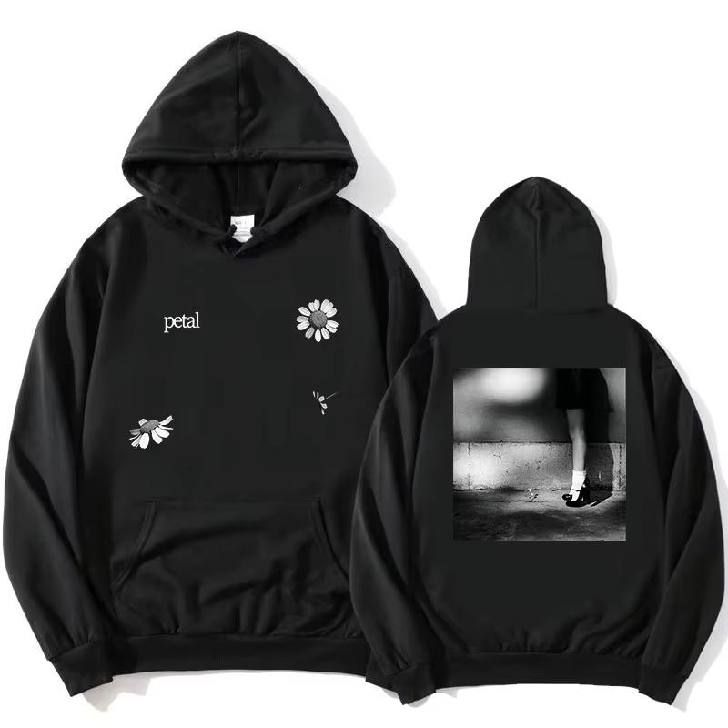 Ariana Grande Petal Hoodies Long Sleeve Fashion Hooded Sweatshirts Graphic Merch Casual Loose Design Printing Pullovers Unisex