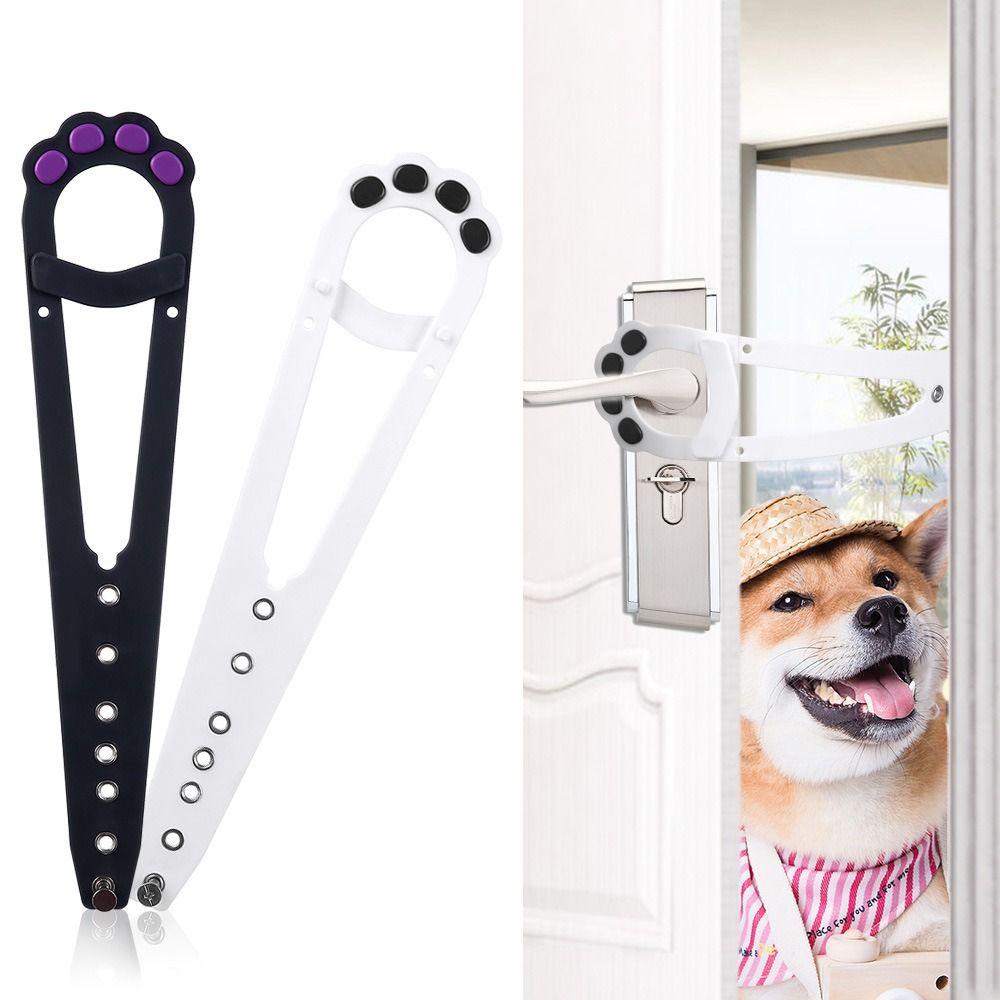ABS Pet Door Closer Adjustable Dog Safety Door Buckle Flex-Door Strap Prevents Dogs From Entering