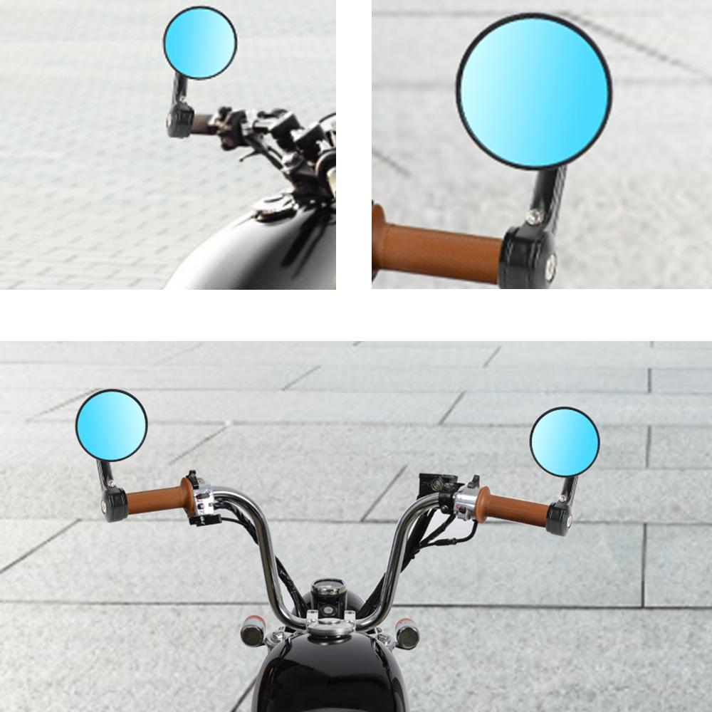 Для Cafe Racer 7/8 "задние зеркала с круглым стержнем, аксессуары для мотоциклов, скутеры, зеркало заднего вида, мото зеркала бокового вида