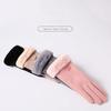 Thick Winter Gloves Velvet Women Mittens Skiing Plush Gloves  Girls