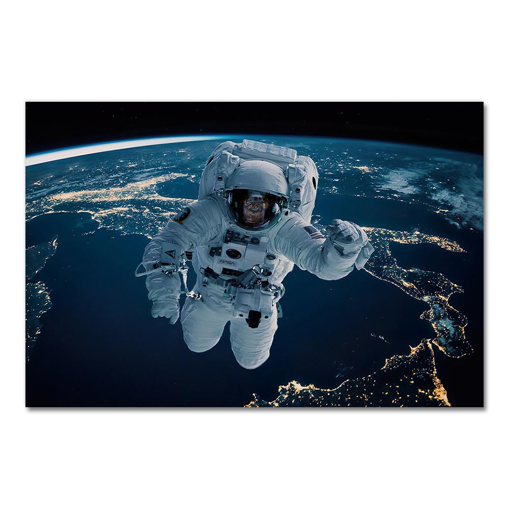 Wall Art HD Printed Canvas Painting Beers Outer Space Earth Astronauts Moon Cuadros Poster Prints Wall Pictures for Home Decor